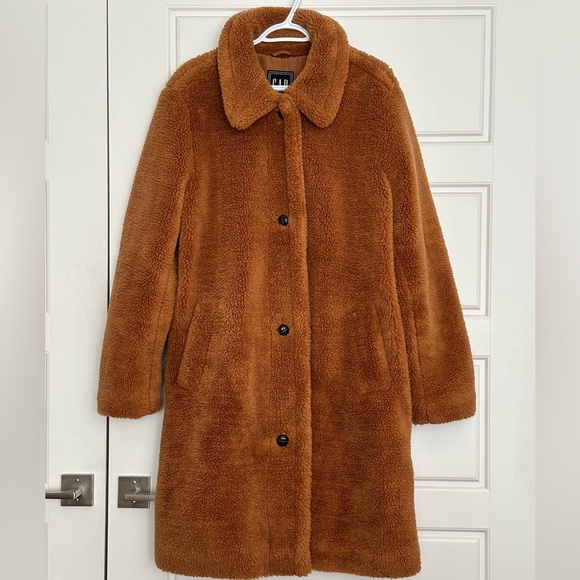 Size Large Tall GAP Sherpa/Teddy Coat - Picture 1 of 5